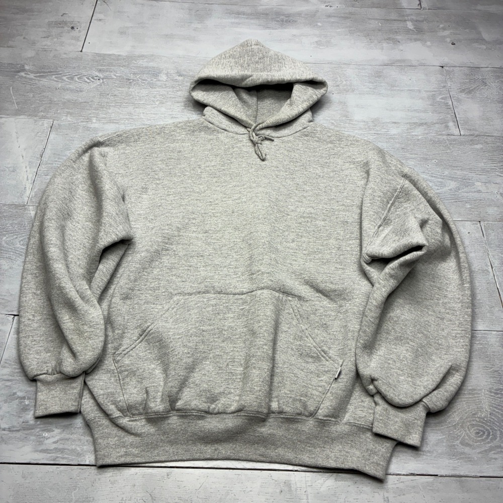 Russell Athletic Hoodie Mens XL Gray Vintage 90s Made in USA Pullover Sweatshirt